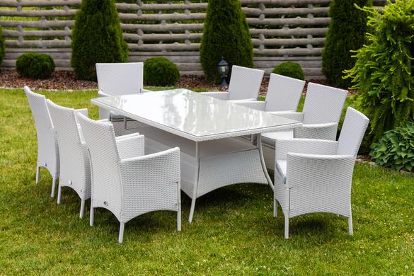Садовая мебель Ротанг TRAPANI 9 белая. Плетеные из искусственного ротанга для дома или ресторана 234234 фото