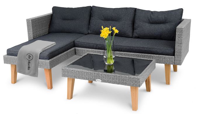 Комплект мебели для сада Imola Графит (Серый). Плетеные из искусственного ротанга для дома или ресторана 1174532302 фото