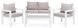 Комплект садових меблів Brescia 2 - Білий / Сірий. Плетіння з штучного ротангу для будинку або ресторану