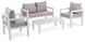 Комплект садовой мебели Brescia 2 - Белый / Серый. Плетеные из искусственного ротанга для дома или ресторана