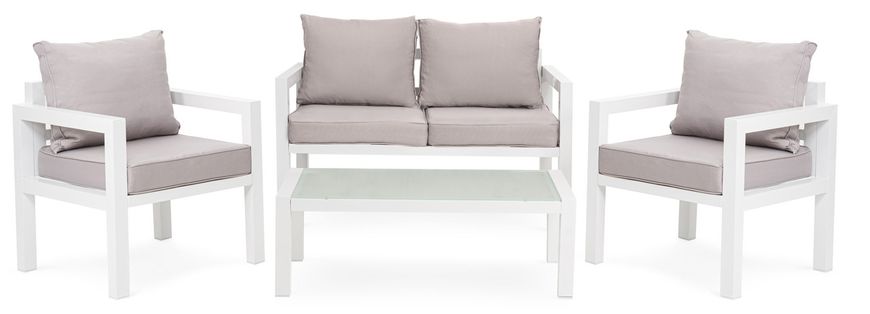 Комплект садовой мебели Brescia 2 - Белый / Серый. Плетеные из искусственного ротанга для дома или ресторана 1174615679 фото