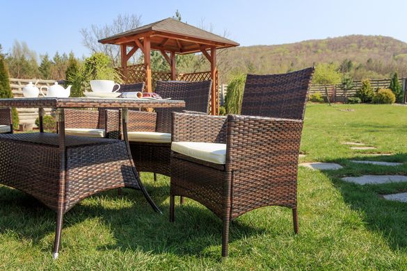 Садовая мебель Ротанг TRAPANI 7 коричневый. Плетеные из искусственного ротанга для дома или ресторана 5435435 фото
