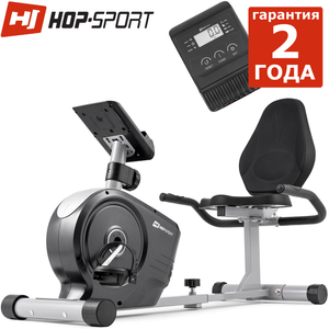 Горизонтальный велотренажер Hop-Sport HS-2050L Beat черно / серый. До 120 кг. Маховик 8 кг. 1274955110 фото