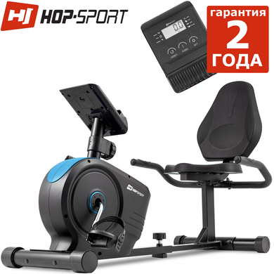 Горизонтальный велотренажер Hop-Sport HS-2050L Beat черно / синий. До 120 кг. Маховик 8 кг. 1274961401 фото