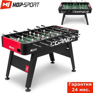 Картинка - Настольный футбол Hop-sport Corner Черно-красный
