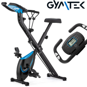 Велотренажер магнитный с эспандерами Gymtek FX600 черно-синий 2026612742 фото
