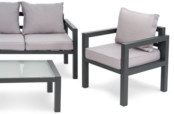 Комплект садовой мебели Brescia 3 - Серый / Светло-серый. Плетеные из искусственного ротанга для дома или 1175041365 фото