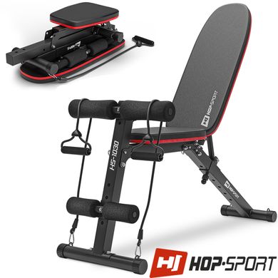 Скамья тренировочная Hop-Sport HS-1030 с фиксатором для ног . размеры сидения: 31 см x 25 см 1296156524 фото