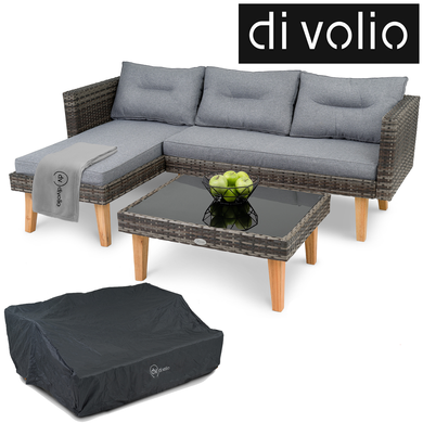 Комплект мебели для сада Imola - Темно-серый. Плетеные из искусственного ротанга для дома или ресторана 1177541706 фото