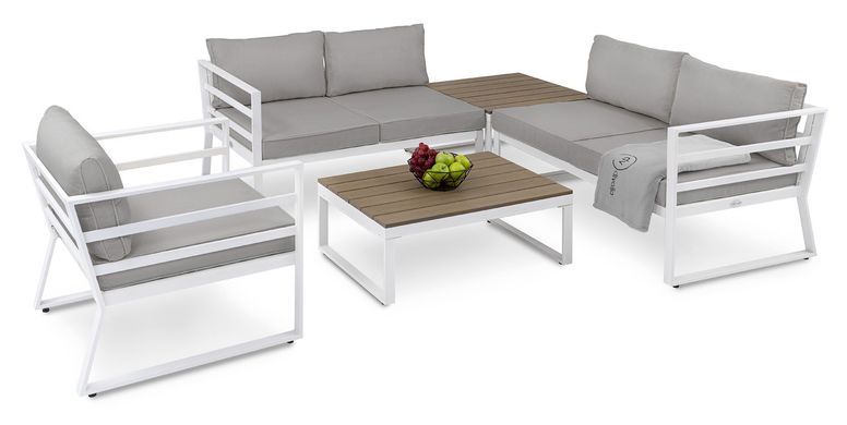 Набор садовой мебели Avola - Белый / Серый. Плетеные из искусственного ротанга для дома или ресторана 1177561556 фото