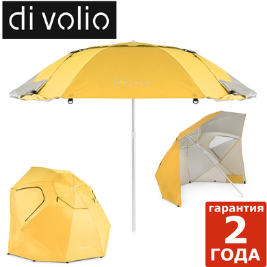 Пляжовий зонт di Volio Solora жовтий Гарантія 2 роки 1177964996 фото