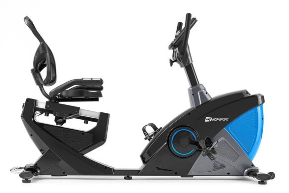 Картинка - Горизонтальный велотренажер Hop-Sport HS-070L Helix Blue iConsole+ до 150 кг. Гарантия 24 мес.