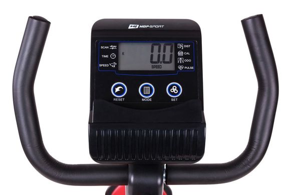 Магнитный, горизонтальный велотренажер HS-67R Axum black/red до 150 кг. Гарантия 24 мес. 1271 фото