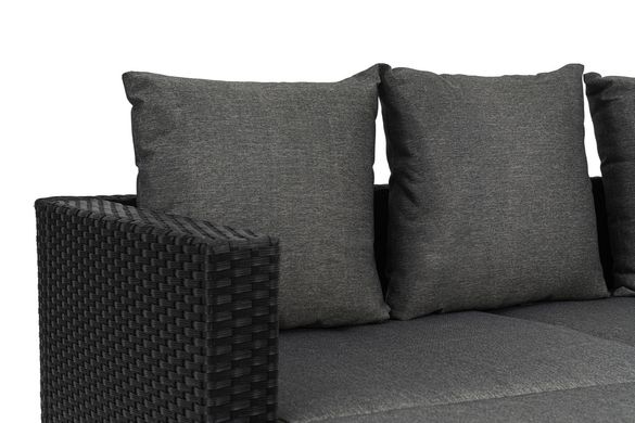 Комплект садовой мебели Bologna - черный / серый. Плетеные из искусственного ротанга для дома или ресторана 1174472487 фото