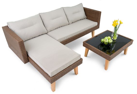 Комплект меблів для садів Imola - Коричневий. Плетіння з штучного ротанга для будинку або ресторану 1174513173 фото